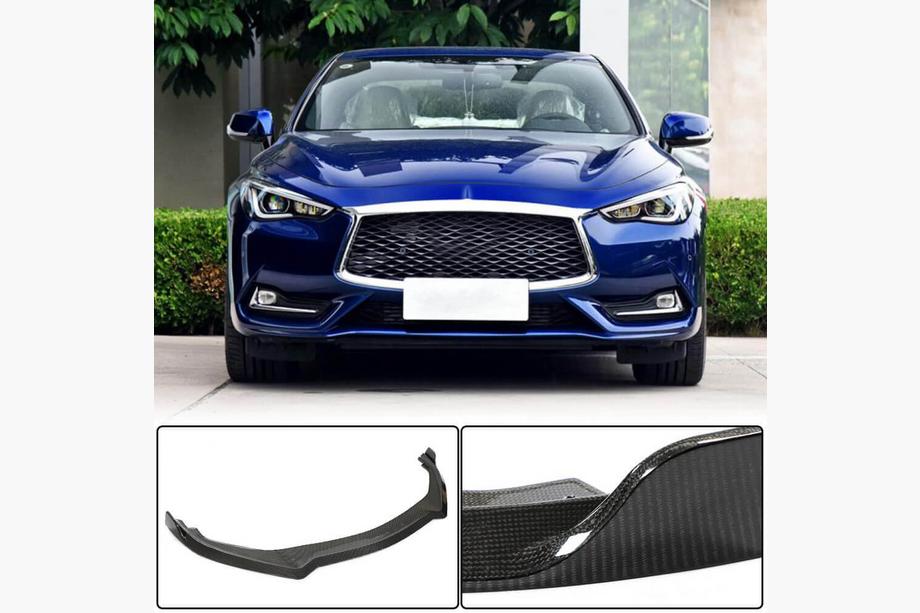 Infiniti Q50/Q60 2013–2024 Carbon front bumper lip Lip V1 (voor Q60 2016-2022) Image