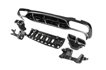Mercedes E-class W213 2016–2023 Achterdiffuser met uitlaatsierstukken E63-Design Silver (voor AMG/AMG-Line 2016-2020) foto 2