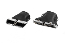 Mercedes E-class W213 2016–2023 Achterdiffuser met uitlaatsierstukken E63-Design Silver (voor AMG/AMG-Line 2016-2020) foto 5