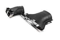 Mercedes E-class W213 2016–2023 Achterdiffuser met uitlaatsierstukken E63-Design Silver (voor AMG/AMG-Line 2016-2020) foto 6
