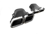 Mercedes E-class W213 2016–2023 Achterdiffuser met uitlaatsierstukken E63-Design Silver (voor AMG/AMG-Line 2016-2020) foto 7