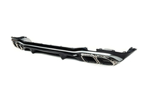 Mercedes E-class W213 2016–2023 Achterdiffuser met uitlaatsierstukken E63-Desgin Silver (voor AMG/AMG-Line 2020-2024) foto 4