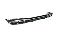Mercedes E-class W213 2016–2023 Achterdiffuser met uitlaatsierstukken E63-Desgin Silver (voor AMG/AMG-Line 2020-2024) foto 3