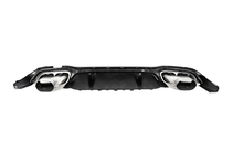 Mercedes E-class W213 2016–2023 Achterdiffuser met uitlaatsierstukken E63-Desgin Silver (voor AMG/AMG-Line 2020-2024) foto 2