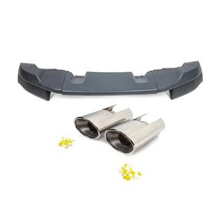 Achterbumper diffuser met uitlaatsierstukken (ABS-kunststof, spuitklaar)