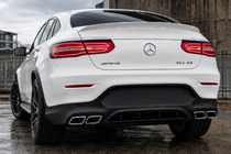 Mercedes GLC Coupé C253 2016–2023 Achterdiffuser met uitlaatsierstukken Silver (AMG63-design) foto 2