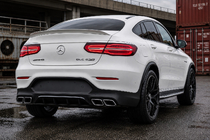 Mercedes GLC Coupé C253 2016–2023 Achterdiffuser met uitlaatsierstukken Silver (AMG63-design) foto 3