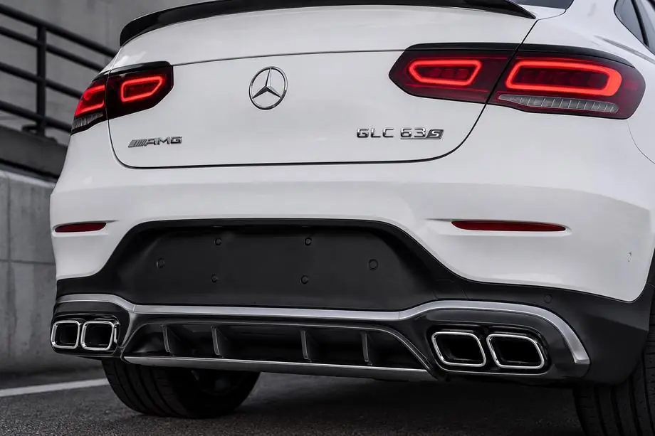 Mercedes GLC Coupé C253 2016–2023 Achterdiffuser met uitlaatsierstukken Silver (AMG63 design 2020-2022) Foto 3