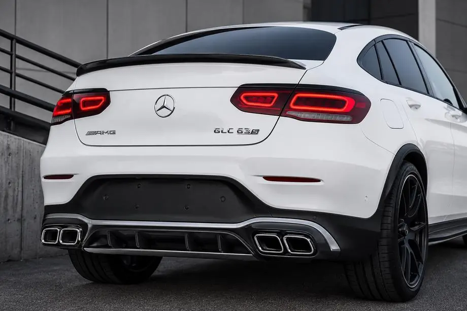 Mercedes GLC Coupé C253 2016–2023 Achterdiffuser met uitlaatsierstukken Silver (AMG63 design 2020-2022) Foto 4