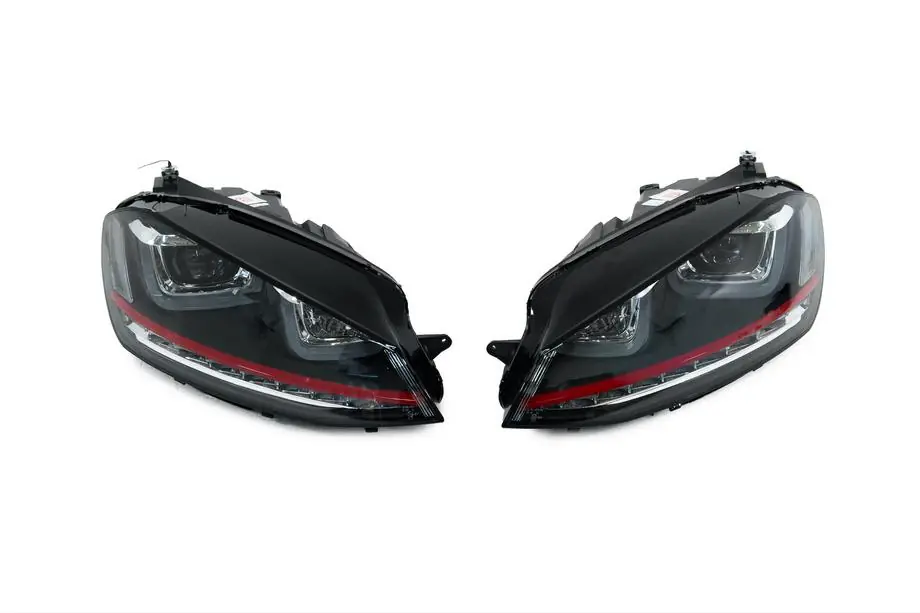 Volkswagen Golf 7/E-Golf 2012–2020 Koplampen vóór Red-V2 (2012-2017, dynamische richtingaanwijzers, 2 stuks) Image