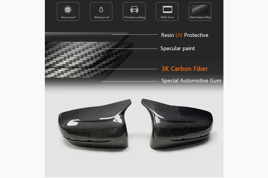 BMW 6-serie G32 2017– Spiegelkappen M-Look V2 (Carbon) Foto 9