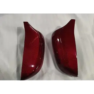 Spiegelkappen M-Look (rood carbon) foto 1