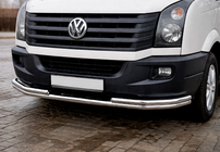 Volkswagen Crafter 2006–2016 Voorbumperbescherming ST008 (RVS) foto 1