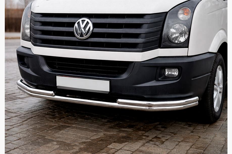 Volkswagen Crafter 2006–2016 Voorbumperbescherming ST008 (RVS) Image