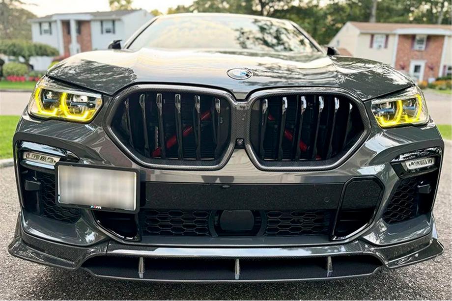 BMW X6 G06 2019–2027 Voorbumperlip Carbon V1 (voor M-Sport, 2018-2022) Foto 2