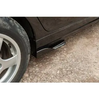 Universele side skirt flaps type-E (2 stuks, glanzend zwart, ABS-kunststof) foto 2