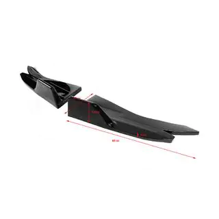 Universele flap-extensions voor dorpels type D (2 stuks, hoogglans zwart, ABS-kunststof) foto 4