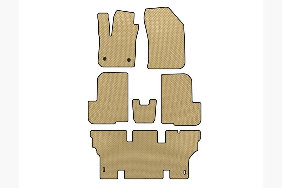 Dacia Lodgy 2012–2022 EVA automatten (3 rijen, 7-zits, beige) Image