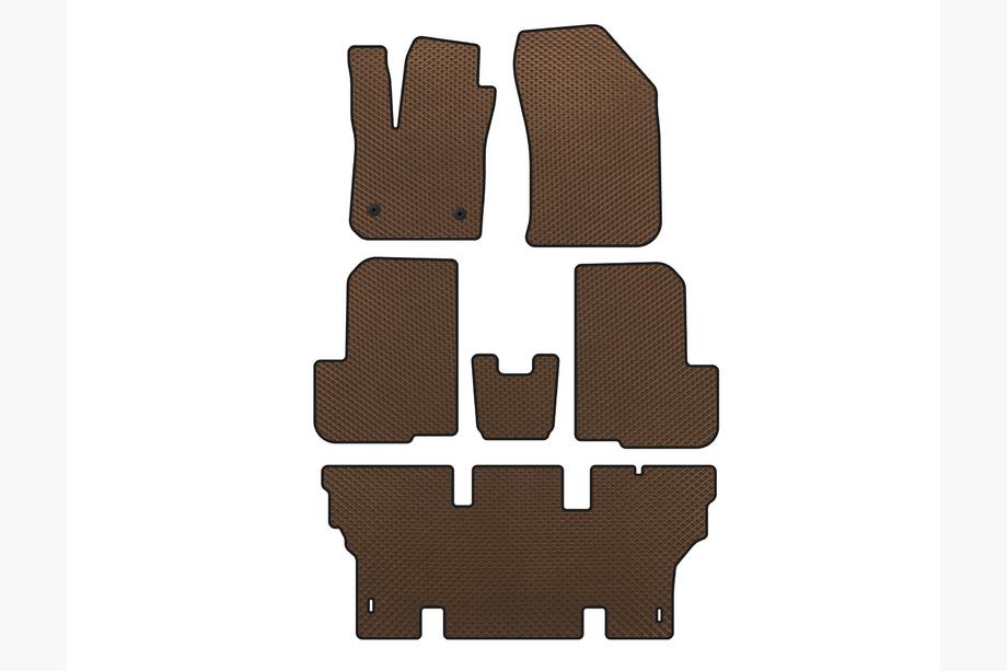 Dacia Lodgy 2012–2022 EVA automatten (3 rijen, 7-zits, bruin) Image