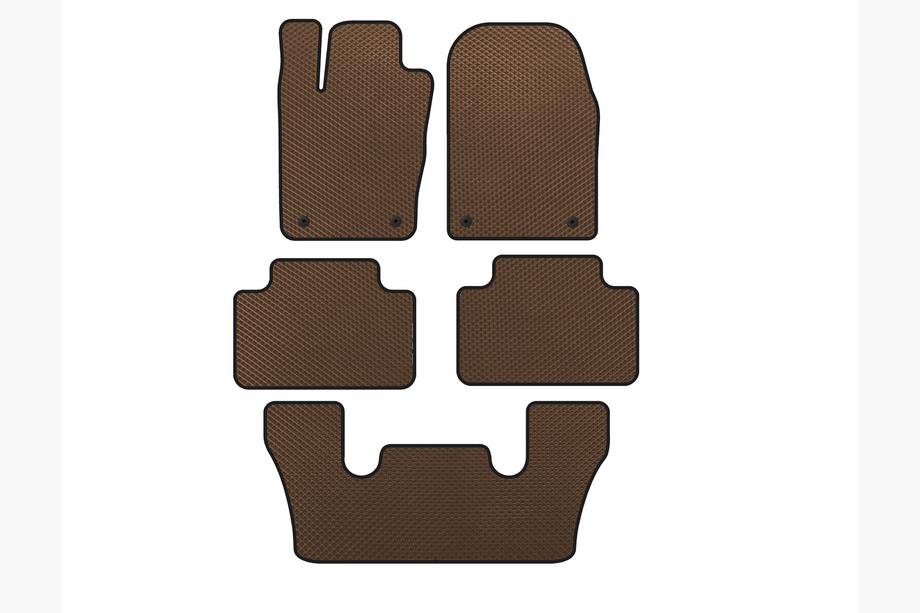 Dodge Durango 2010– EVA automatten voor interieur (3 rijen, bruin) Image