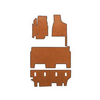 EVA vloermattenset voor interieur (2008-2020, 3 rijen, 8-zits/Uitrusting SXT, Oranje) Dodge Grand Caravan V 2008–2020