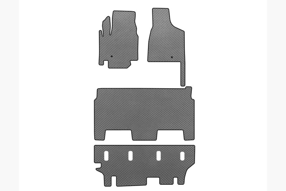 Dodge Grand Caravan V 2008–2020 EVA vloermatten (2008-2020, 3 rijen, 8-zits/SXT-uitvoering, grijs) Foto 1