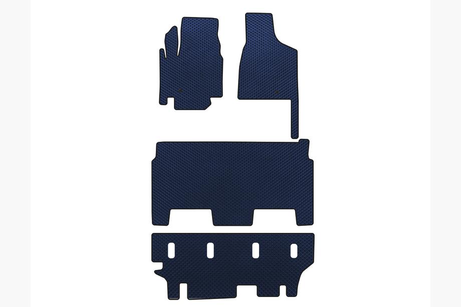 Dodge Grand Caravan V 2008–2020 EVA automatten interieur (2008-2020, 3 rijen, 8-zits/Uitvoering SXT, Blauw) Image