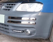 Volkswagen Caddy 2004–2010 Hoekbeschermers voor de voorbumper (set van 4, RVS) Carmos - Turks staal foto 1