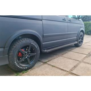 Zijsteps X5-type zwart (2 st., aluminium) Volkswagen T5 2010–2015 foto 1