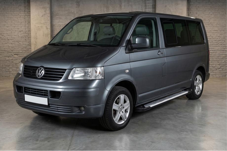Volkswagen T5 Caravelle 2004–2010 Zijstappen Line-type (2 st., aluminium) Lange wielbasis Image