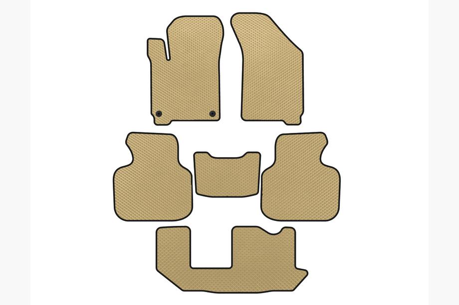 Dodge Journey 2008–2020 EVA automatten (2011-2020, 3 rijen, 7-zits, Beige) Image