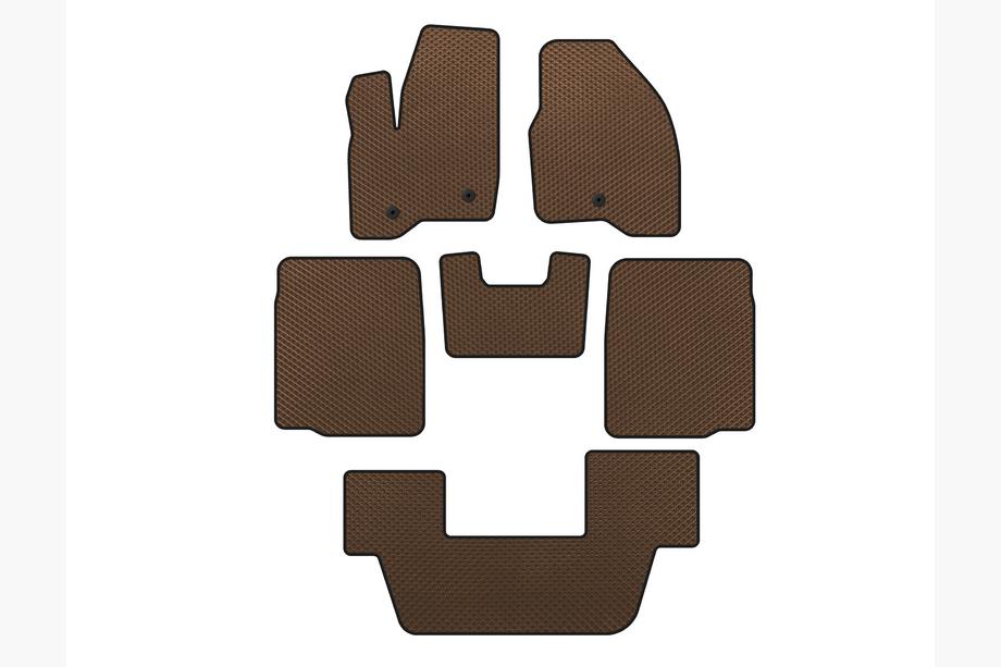 Ford Explorer 2011–2019 EVA automatten (3 rijen, 2011-2015, bruin) Image