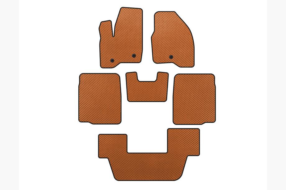 Ford Explorer 2011–2019 EVA-mattenset (3 rijen, 2011-2015, Oranje) Image