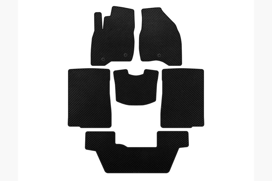Ford Explorer 2011–2019 EVA automatten (2015-2017, 3 rijen, 7-persoons, zwart) Image