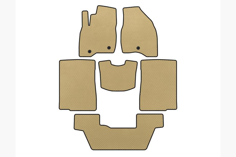 Ford Explorer 2011–2019 EVA automatten (2015-2017, 3 rijen, 7-zits, beige) Image