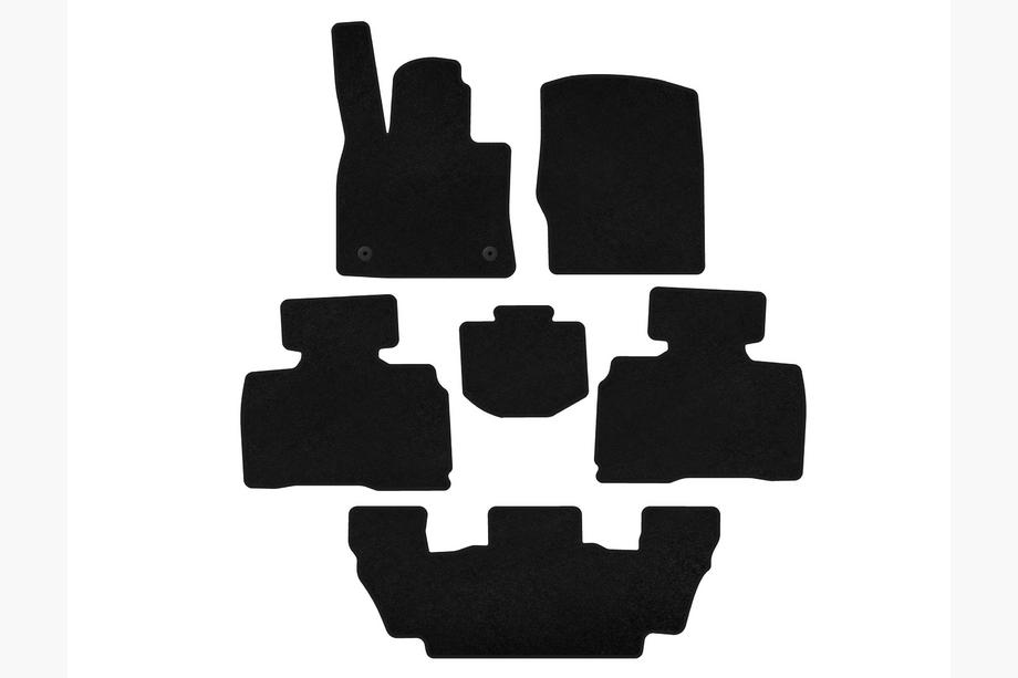 Ford Explorer 2019– Premium textiele automatten (3 rijen, 7-zits, zwart) Image