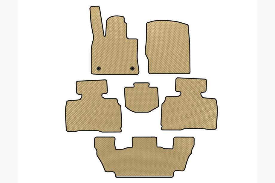 Ford Explorer 2019– EVA automatten (3 rijen, 7-zits, beige) Image