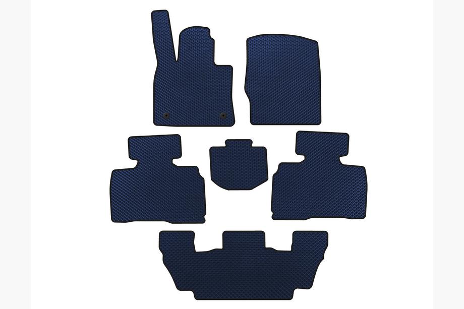 Ford Explorer 2019– EVA automatten (3 rijen, 7-zits, blauw) Image