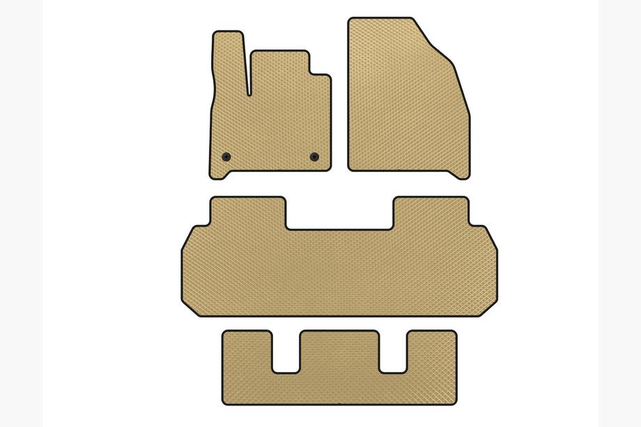 Chevrolet Traverse 2017– EVA automatten (3 rijen, beige) Image