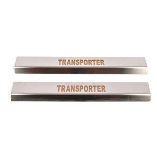 Carmos V1 instaplijsten (2 stuks, RVS) Volkswagen T5 Transporter 2003–2010 foto 2