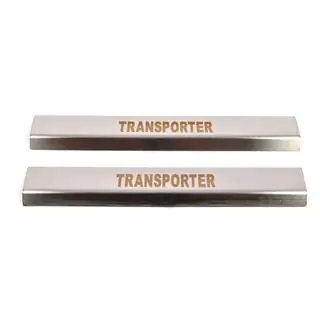 Carmos V1 instaplijsten (2 stuks, RVS) Volkswagen T5 Transporter 2003–2010 foto 2