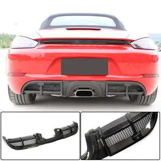 Achterbumper diffuser V1 (2016-2019, carbon) foto 1