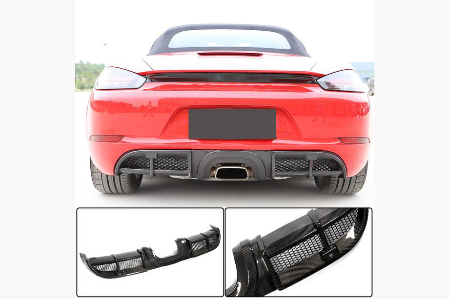 Porsche Boxster/Cayman 982 (718) 2016– Achterbumper diffuser V1 (2016-2019, carbon) Image