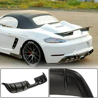 Achterbumper diffuser V3 (2016-2019, Carbon) foto 1