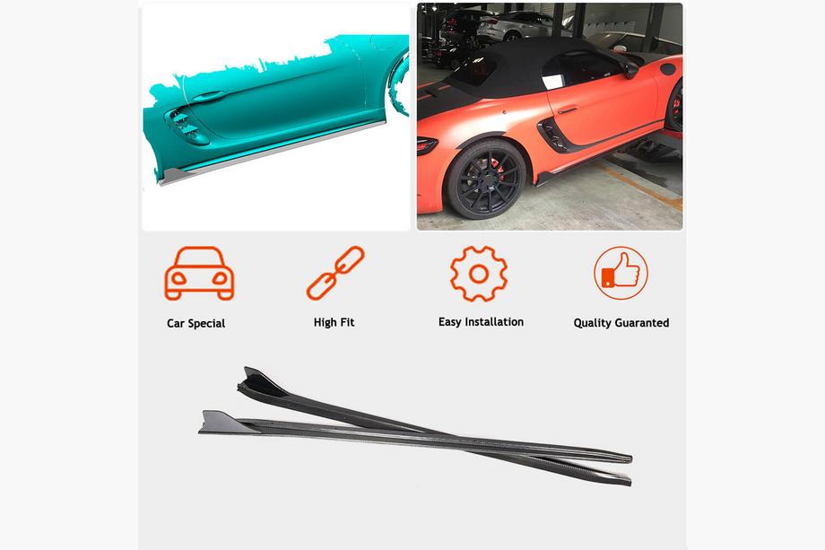 Porsche Boxster/Cayman 982 (718) 2016– Side skirts V1 (2016-2019, carbon) Foto 2