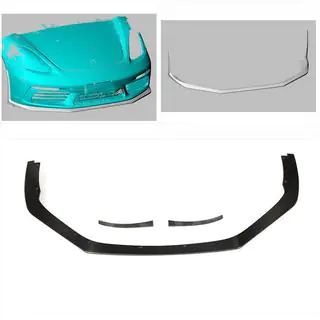 Front bumper lip Lip V2 (2016-2019, carbon) foto 2