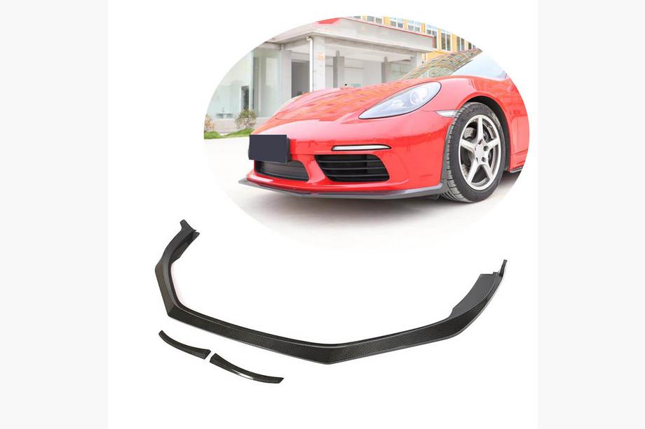 Porsche Boxster/Cayman 982 (718) 2016– Front bumper lip Lip V2 (2016-2019, carbon) Image