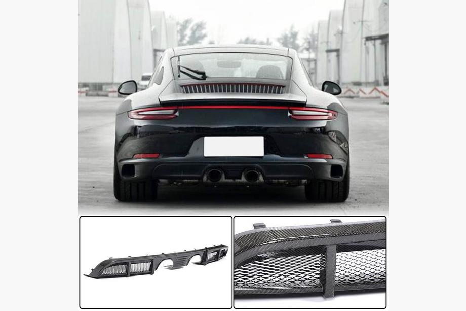 Porsche 911 (991) 2011–2019 Achterbumper diffuser (voor Carrera 4 GTS 2017-2018, carbon) Image