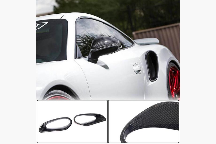 Porsche 911 (991) 2011–2019 Carbon achterspatbordkappen (voor Turbo S 2014-2016) Foto 1