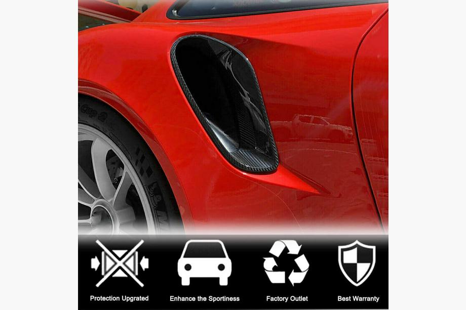 Porsche 911 (991) 2011–2019 Carbon achterspatbordkappen (voor Turbo S 2014-2016) Foto 3